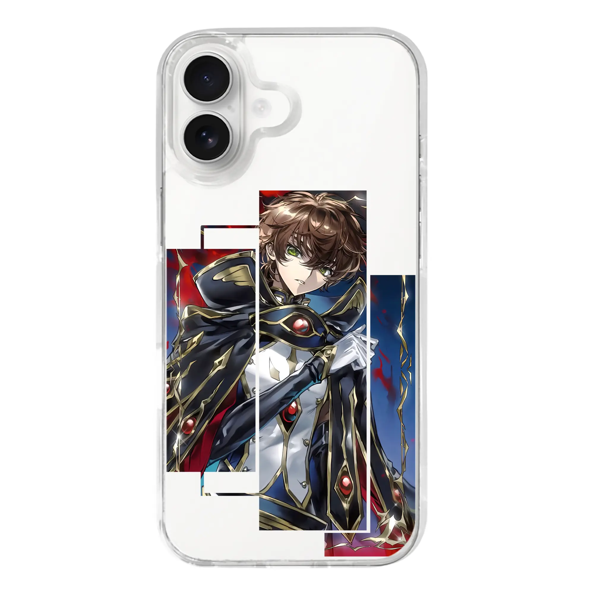 コードギアス 反逆のルルーシュ グッズ ルルーシュ・ランペルージ - iPhone 17シリーズ 透明スマホケース – 薄型・耐衝撃・精密フィット保護カバー